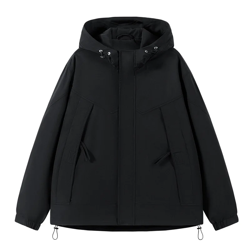 Japon Rüzgarlık Dağcılık Kamp Ceket Açık Kapşonlu Şarj Ceket erkek Düz  Basit Renk indirim > Mont ve Ceketler /